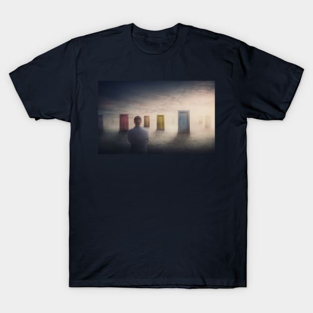 choose between multiple doors T-Shirt by 1STunningArt